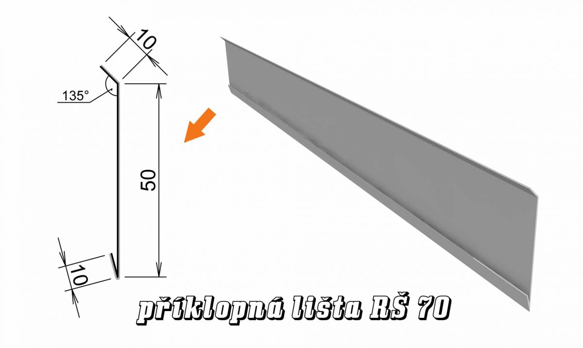 Příklopná lišta var. B (12B / 0,84 kg)