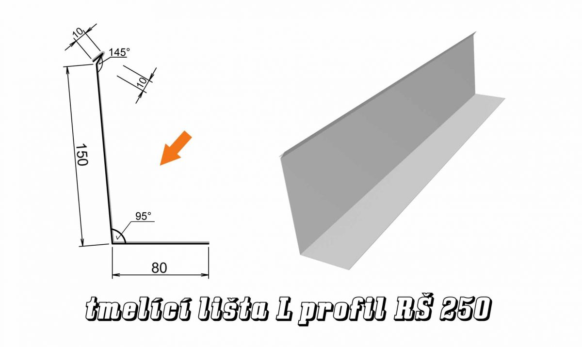 Tmelící lišta L profil var. A (09A / 2,5 kg)